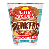 Nissin Cup Noodles Breakfast Maple Syrup Pancakes, Sausage, and Egg - Buy at Snack Rack City