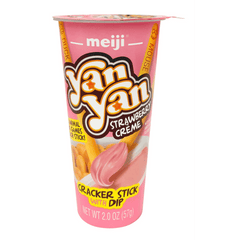 Meiji Yan Yan Strawberry Crème Cracker Sticks 2oz