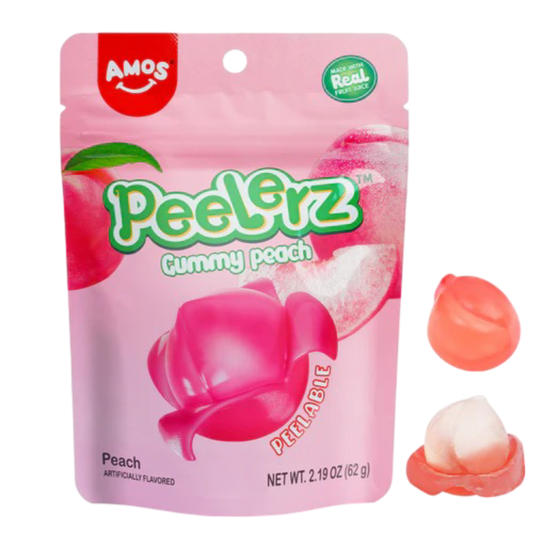 Peelerz Gummy - Peelable Peach Gummy 6oz - Buy at Snack Rack City 2048