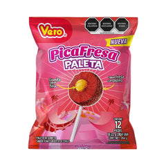 Vero Pica Fresa Paleta 12ct - Buy at Snack Rack City