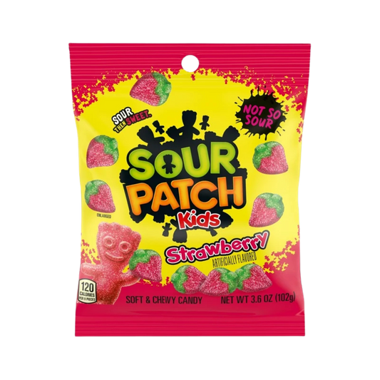 SOUR PATCH KIDS Strawberry Soft & Chewy Candy 3.6 oz - Buy at Snack Rack City 2048