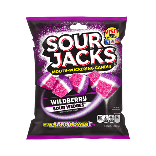 Sour Jacks Wild Berry Sour Wedges 5oz - Buy at Snack Rack City 2048