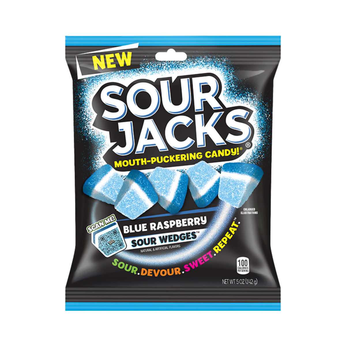 Sour Jacks Blue Raspberry Sour Wedges 5oz