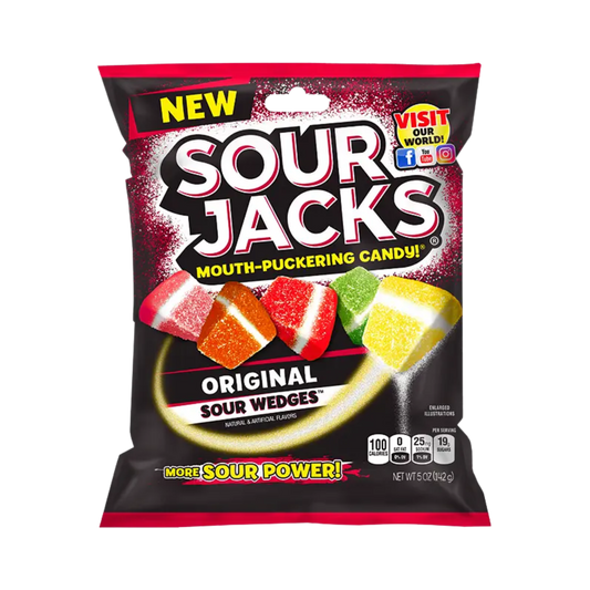 Sour Jacks Original Sour Wedges 5oz - Buy at Snack Rack City 2048