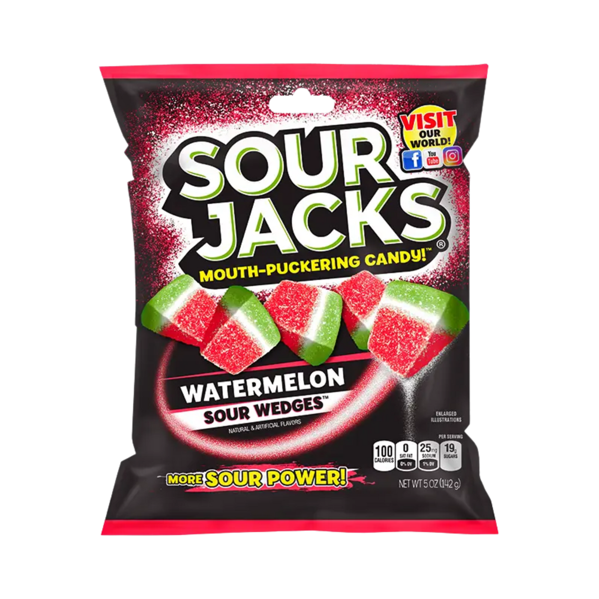 Sour Jacks Watermelon Sour Wedges 5oz