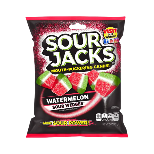 Sour Jacks Watermelon Sour Wedges 5oz - Buy at Snack Rack City 2048