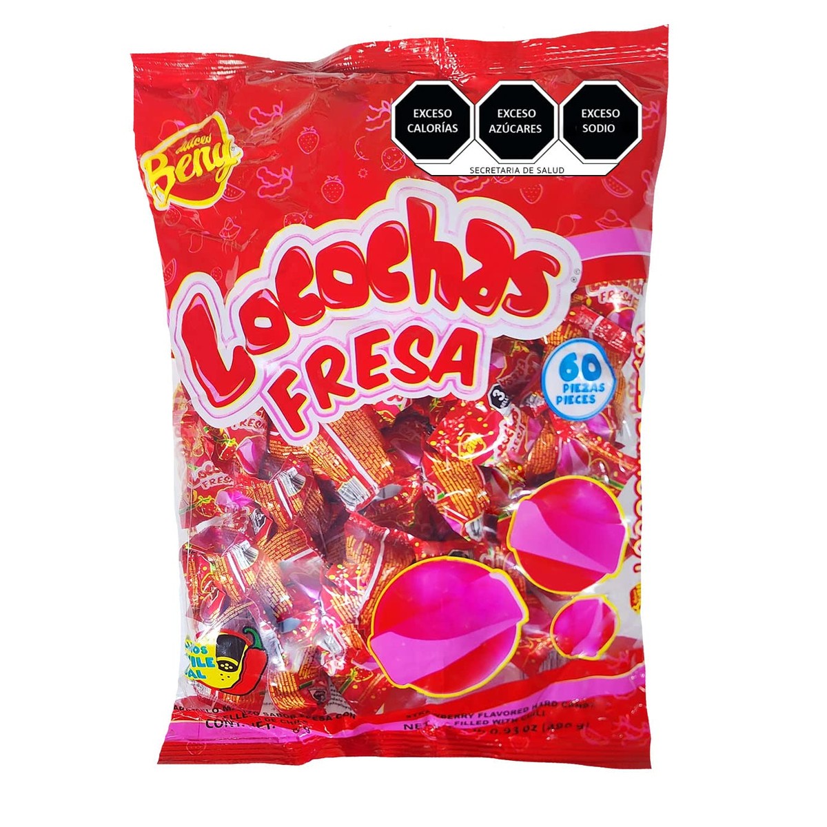 Beny Locochas Fresa (Strawberry) 60pcs - Buy at Snack Rack City