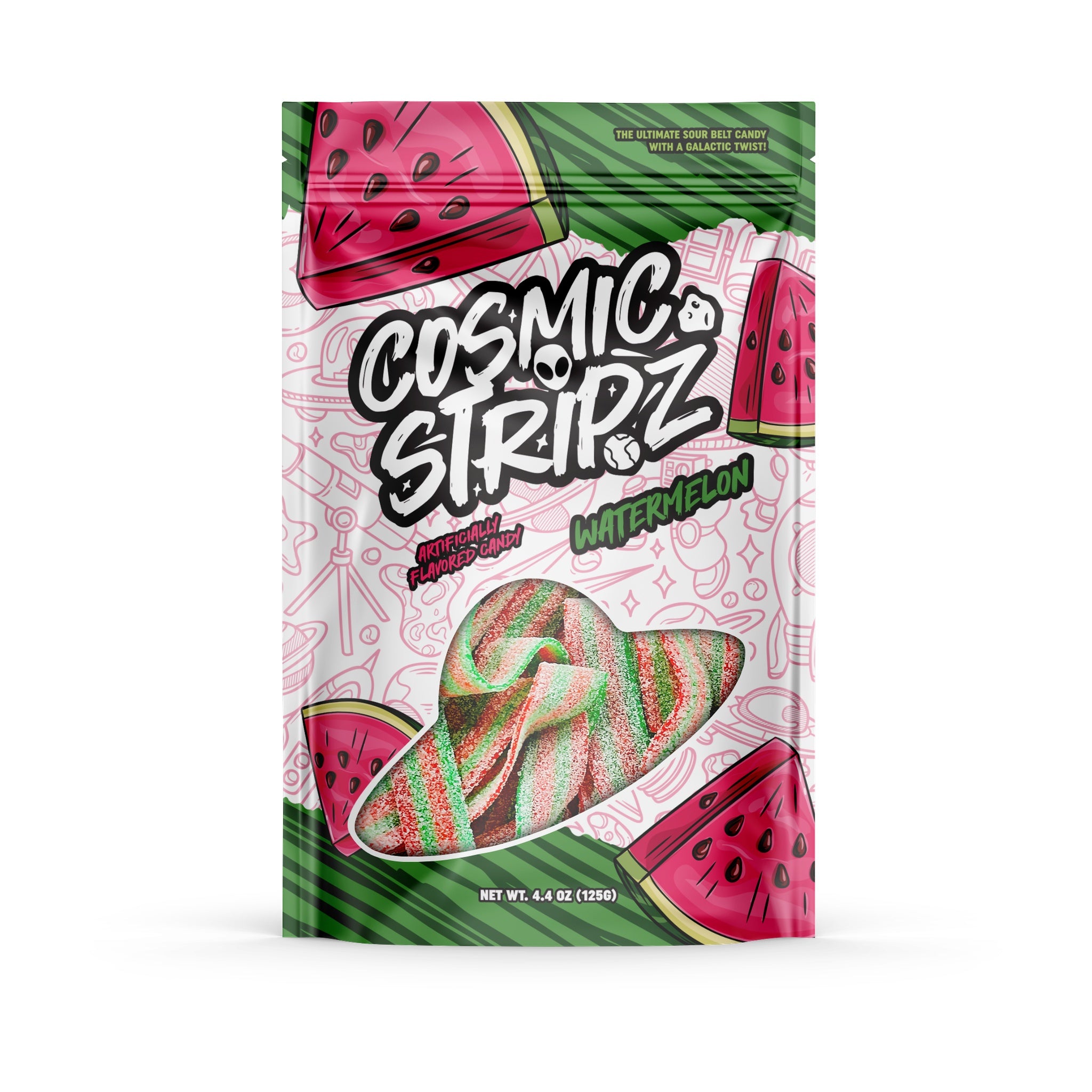 Cosmic Stripz Watermelon Sour Belts 4.4 oz