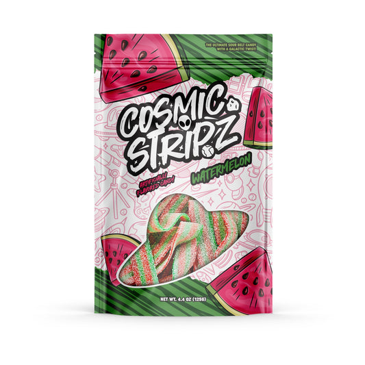 Cosmic Stripz Watermelon Sour Belts 4.4 oz 2048