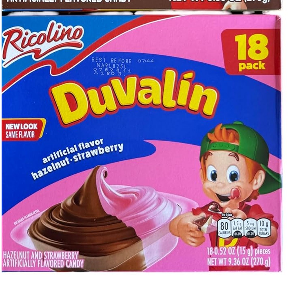Ricolino Duvalin Hazelnut-Strawberry 18pcs - Buy at Snack Rack City