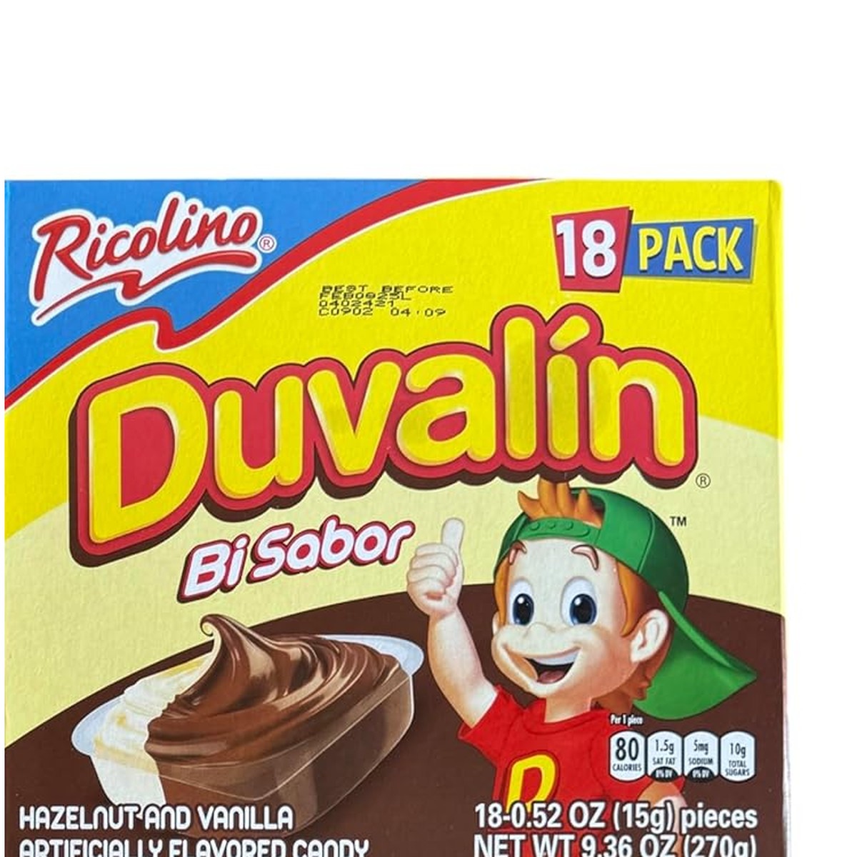 Ricolino Duvalin Hazelnut-Vanilla 18pcs - Buy at Snack Rack City