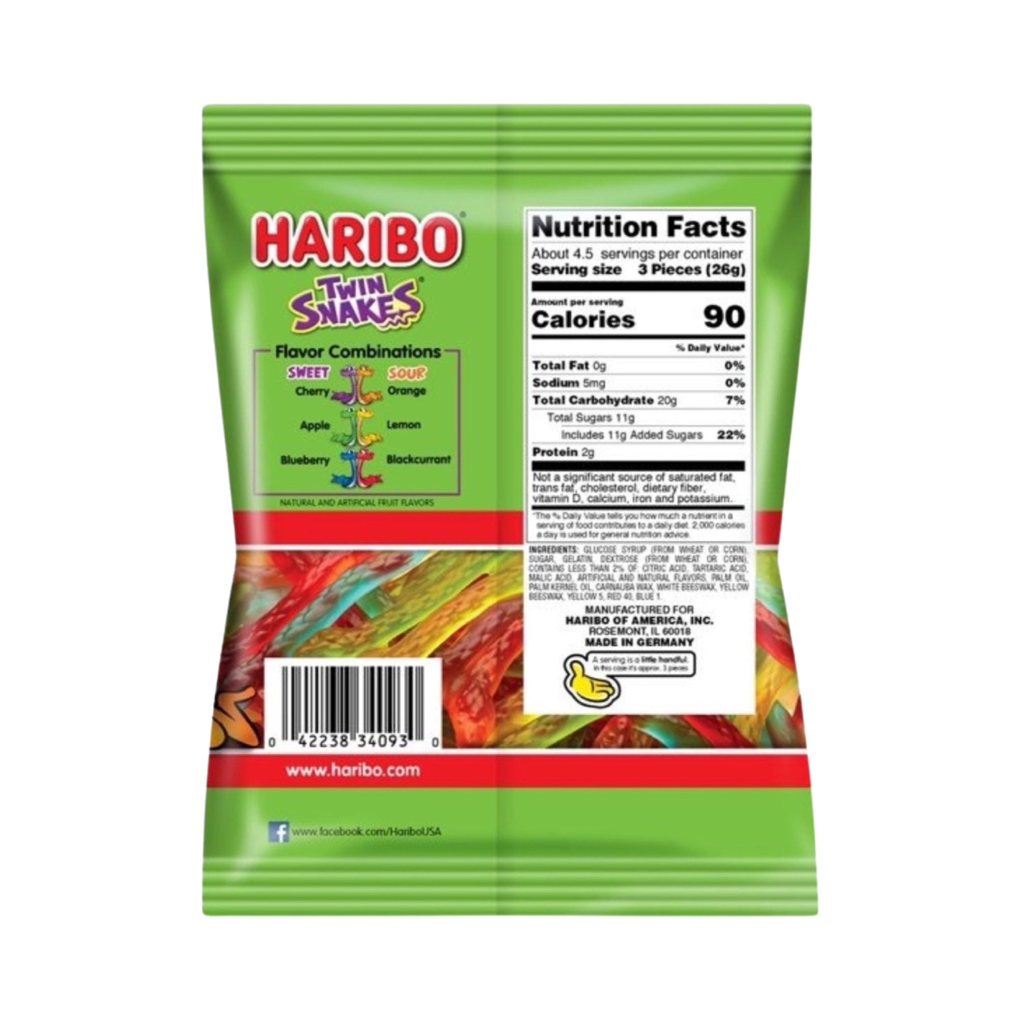 Haribo Twin Snakes 5oz