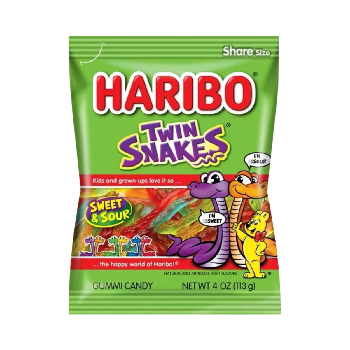 Haribo Twin Snakes 5oz