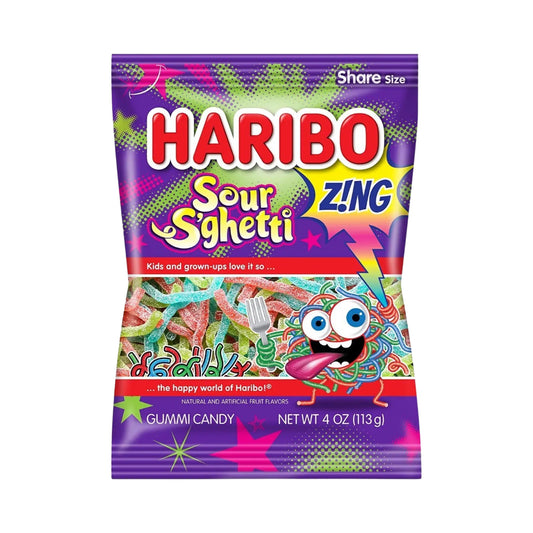 Haribo Zing Sour S'ghetti 5oz - Buy at Snack Rack City 2048