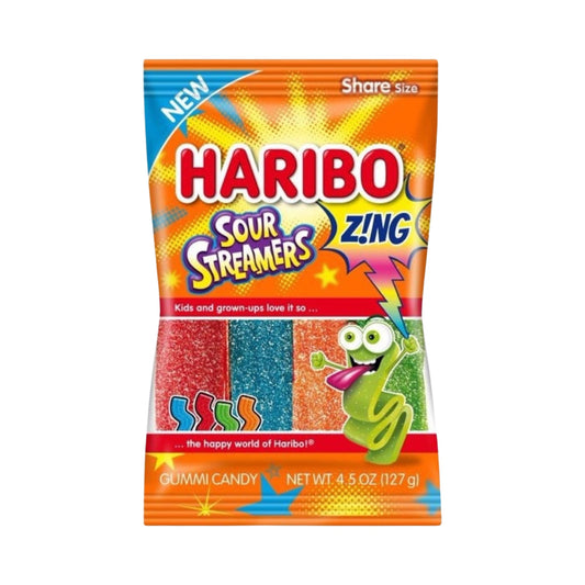 Haribo Zing Sour Streamers 4.5oz - Buy at Snack Rack City 2048