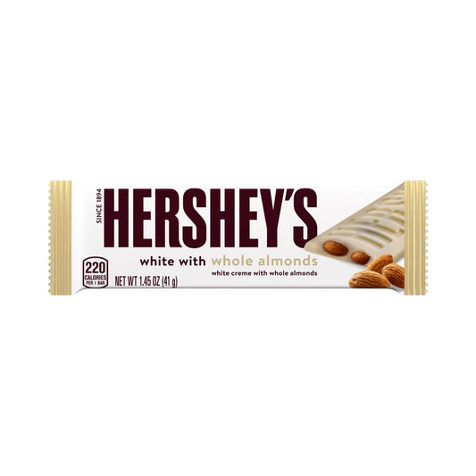 Herhsey's White With Whole Almonds 1.45oz - Buy at Snack Rack City 2048