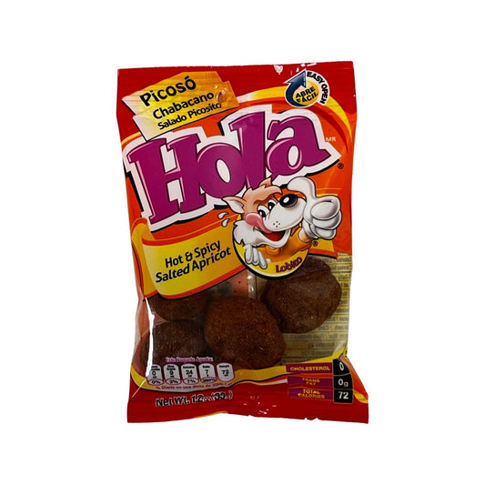 Hola Hot & Spicy Salted Apricot 1.2oz - Buy at Snack Rack City 1080