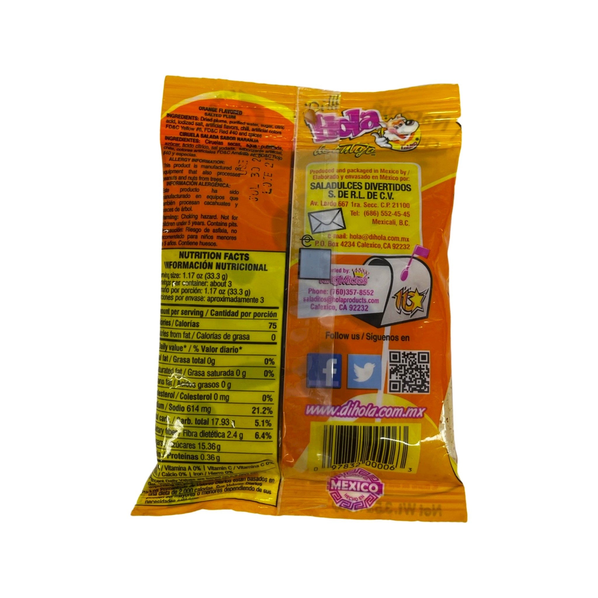 Hola Naranje Orange Flavored Salted Plum 2.5oz