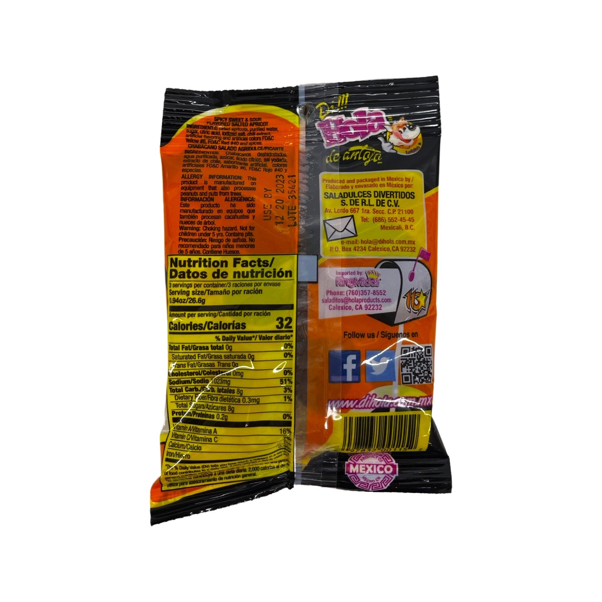 Hola Tropicoso Spicy Sweet & Sour Apricot 2.8oz