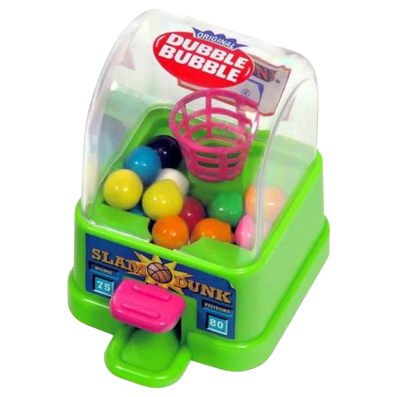Kidsmania Slam Dunk mini basketball gumball dispenser with Dubble Bubble gum