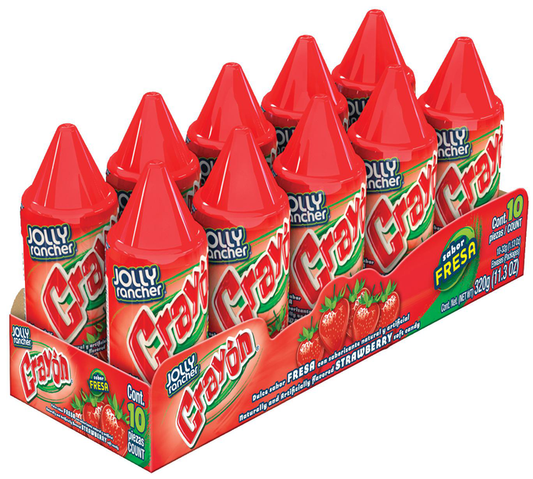 Jolly Rancher Crayon Fresa 10pcs - Buy at Snack Rack City 683
