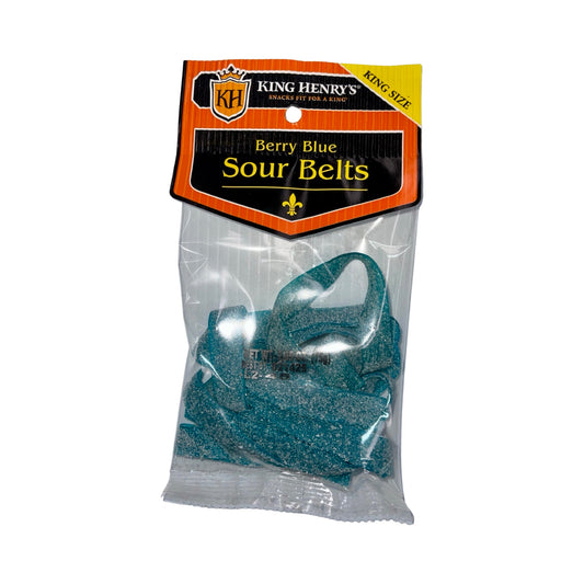 King Henry's Berry Blue Sour Belts - Buy at Snack Rack City 2048