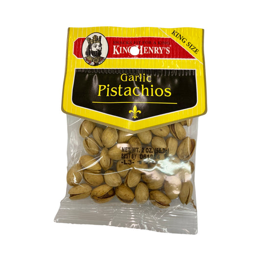 King Henry's Garlic Pistachios - Buy at Snack Rack City 2048