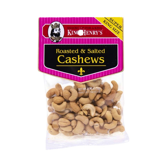 King Henry's Roasted & Salted Cashews - Buy at Snack Rack City 2048