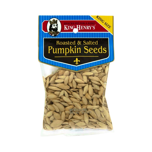 King Henry's Roasted Salted Pumpkin Seeds - Buy at Snack Rack City 2048