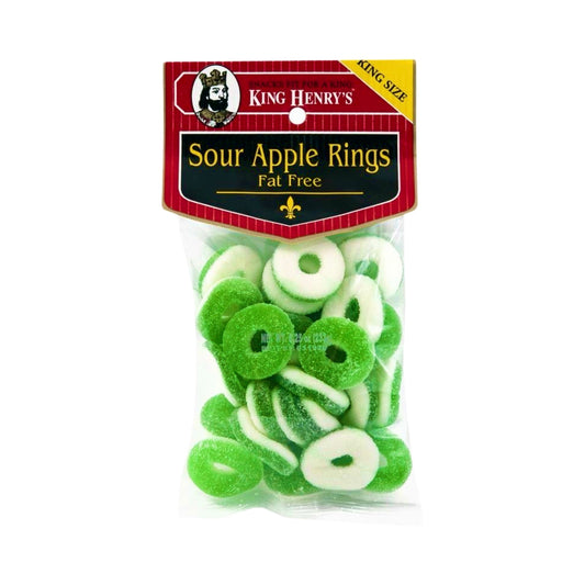 King Henry's Sour Apple Rings - Buy at Snack Rack City 2048
