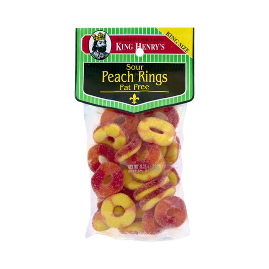 King Henry's Sour Peach Rings - Buy at Snack Rack City 2048