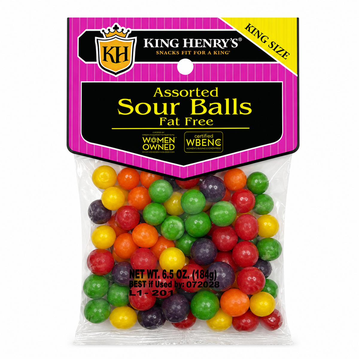 King Henry's Assorted Sour Balls 6.5 oz
