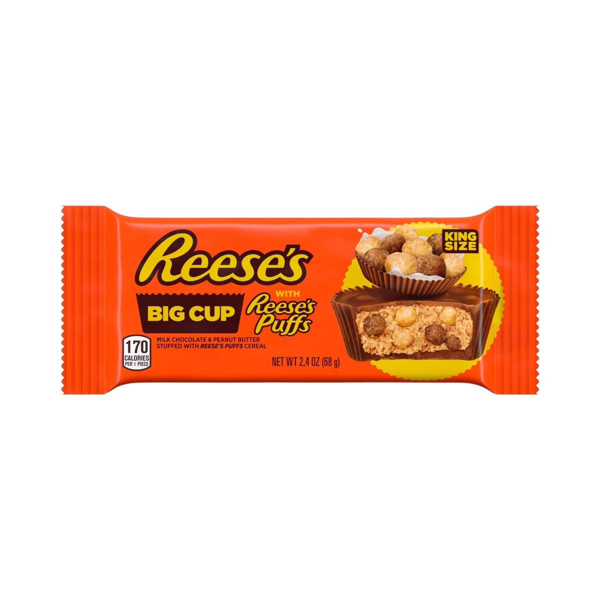 Reese's Big Cup With Reese's Puffs King Size 2.4oz