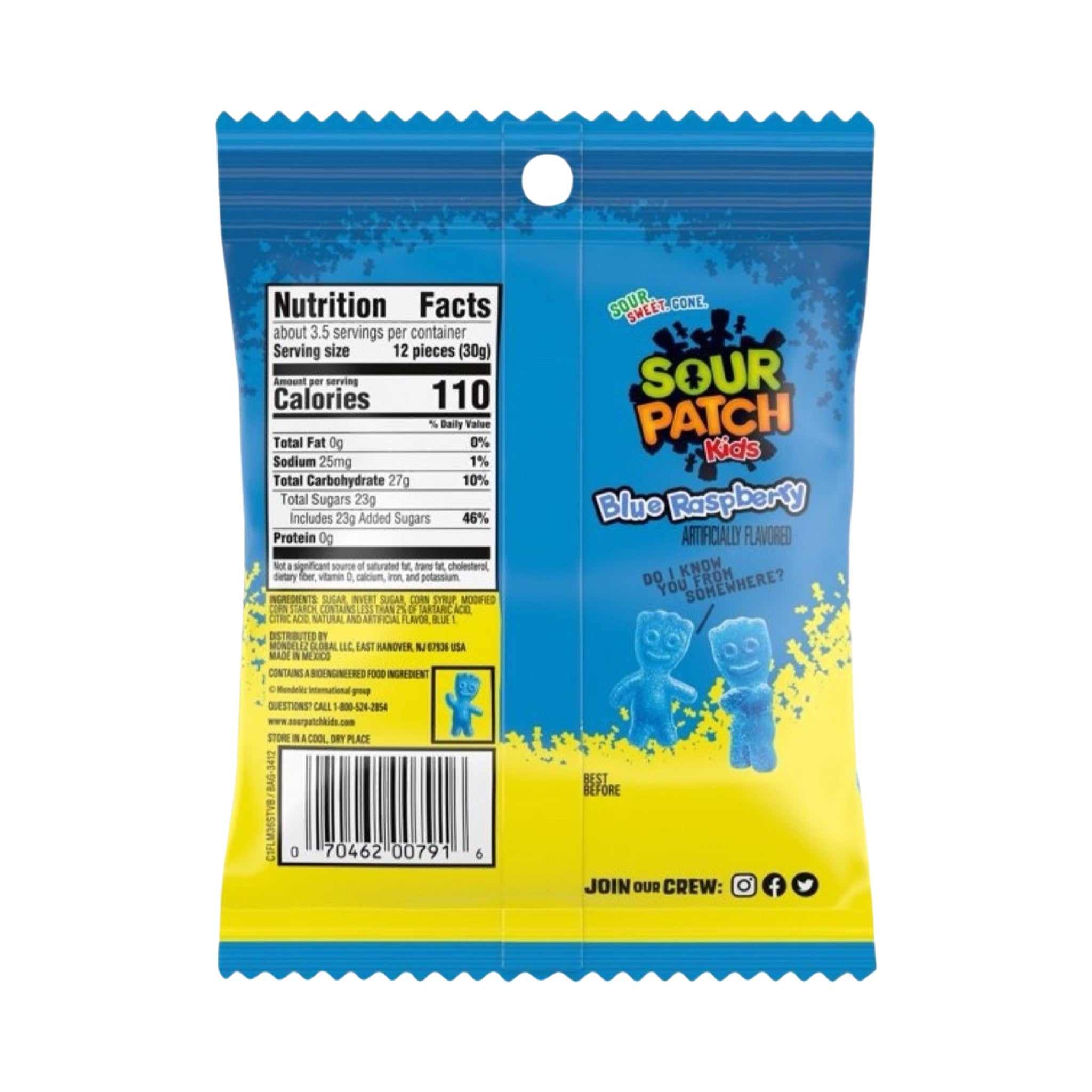 Sour Raspberry Chips Sour Patch Kids Blue Raspberry 3.5oz – Snack Rack City