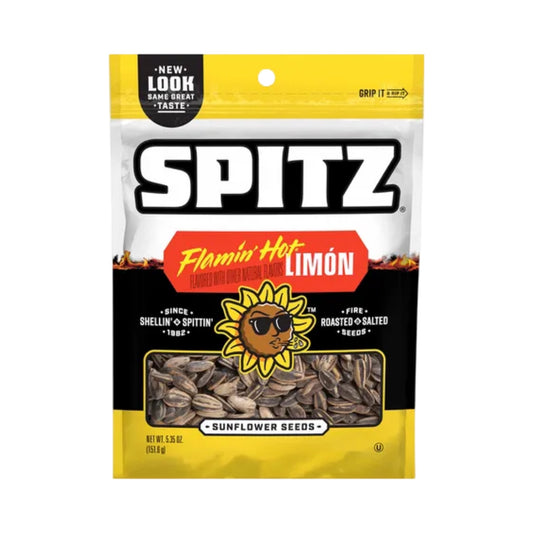 Spitz Flamin Hot Limon Sunflower Seeds 6oz - Buy at Snack Rack City 2048