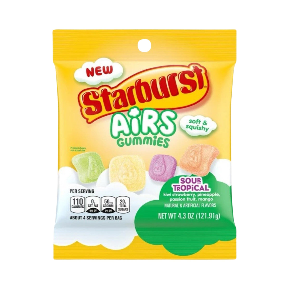 Starburst Airs Gummies Sour Tropical 4.3oz