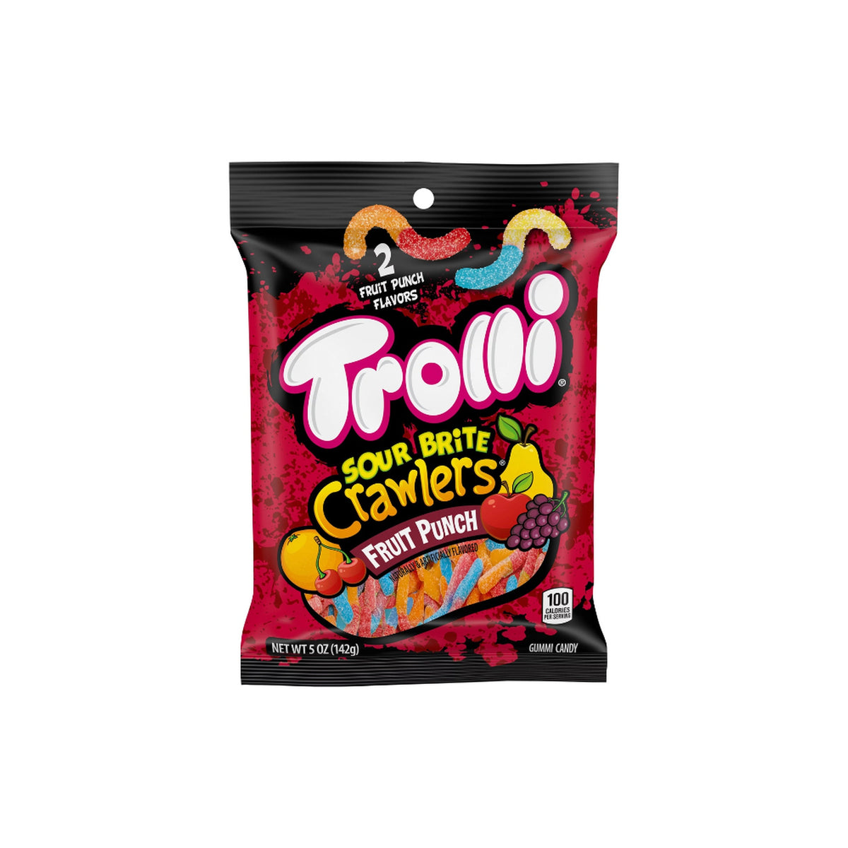 Trolli Sour Brite Crawlers Fruit Punch 5 oz