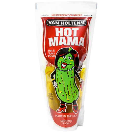 Van Holten's Pickles - Hot Mama Pickle-In-A-Pouch - Buy at Snack Rack City 2048