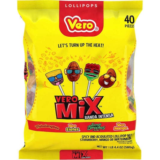 Vero Mix Banda Intensa Lollipops 40pcs - Buy at Snack Rack City 1200