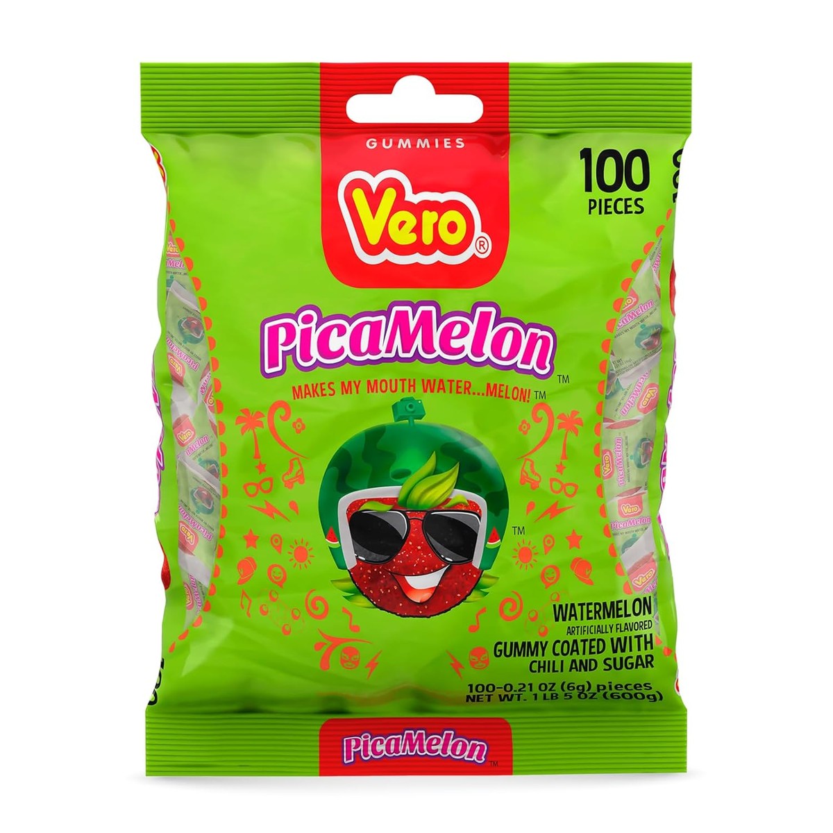 Vero PicaMelon Watermelon Gummy 100pcs - Buy at Snack Rack City