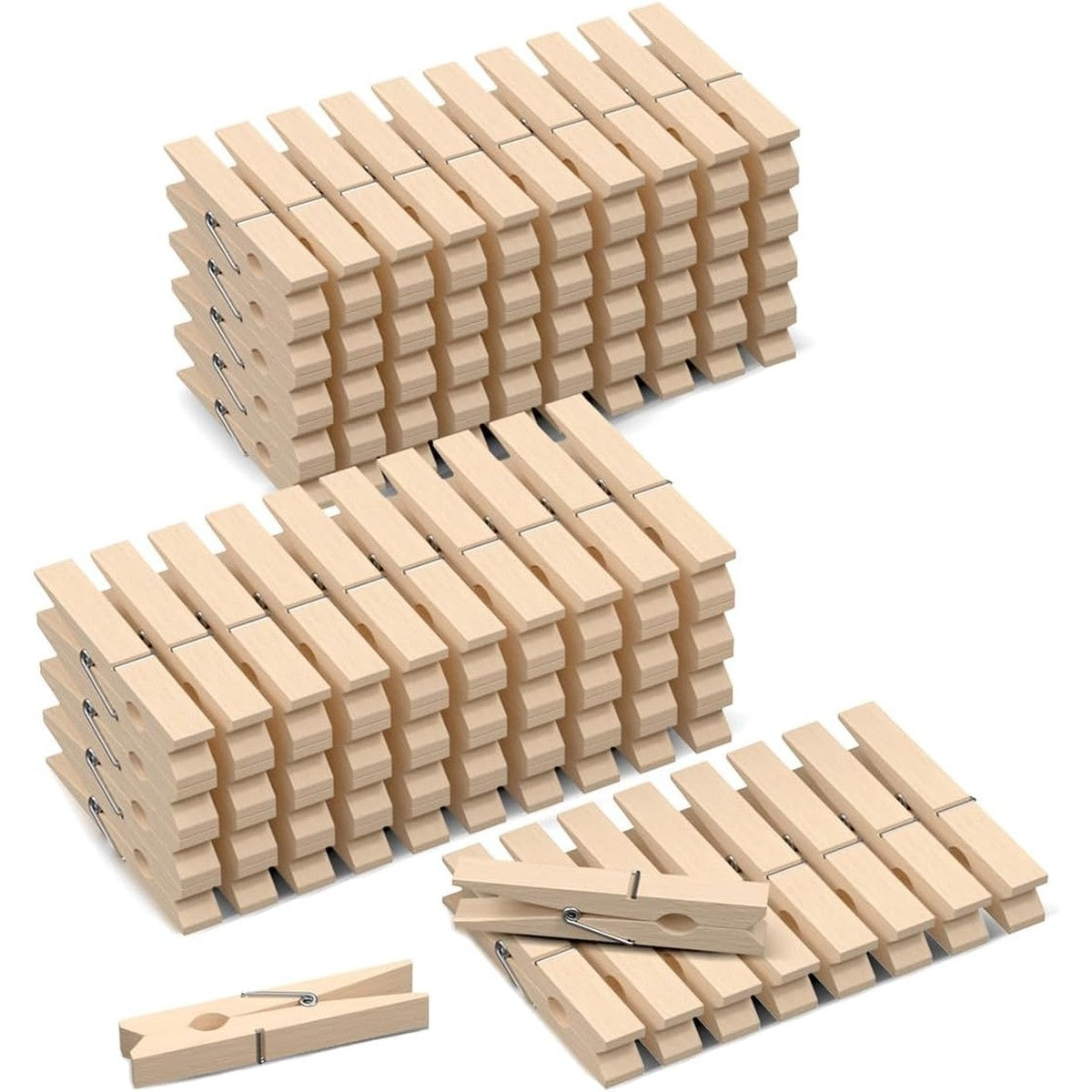 Wooden Clothespins 100 Pack
